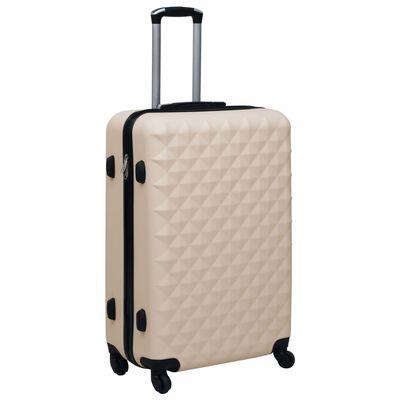 vidaXL Set de valize cu carcasă rigidă, 3 piese, auriu, ABS