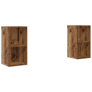 vidaXL Set comodă TV 2 pcs Lemn Vechi 37 x 37 x 72 cm Lemn compozit