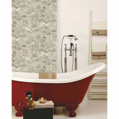 RoomMates Tapet cu decojire și lipire gri piatră decolorată RMK9096WP