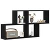 vidaXL Raft de perete Stejar Negru 76 x 15 x 53 cm Lemn compozit