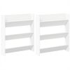 vidaXL Pantofare de perete, 2 buc., alb, 80x18x90 cm, PAL