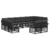 vidaXL Set de canapele de exterior 12 pcs Negru și Gri &icirc;nchis