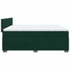 vidaXL Pat box spring cu saltea, verde &icirc;nchis, 200x200 cm, catifea