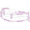vidaXL Cadru de pat otoman cu saltea țesătură maro &icirc;nchis 140x200 cm