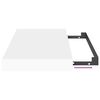 vidaXL Rafturi de perete suspendate, 4 buc., alb, 40x23x3,8 cm, MDF