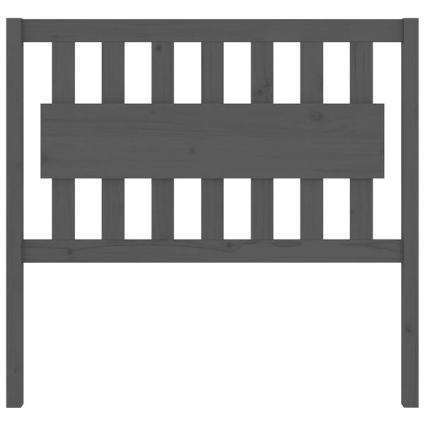 vidaXL Tăblie de pat, gri, 105,5x4x100 cm, lemn masiv de pin