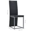 vidaXL Set de mobilier, 7 piese, negru, oțel și sticlă securizată