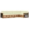 vidaXL Set de canapele de exterior 5 buc. Natural și Crem