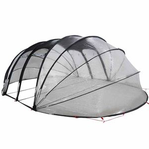 vidaXL Cort pentru piscină Transparent 538 x 440 x 204 cm PVC