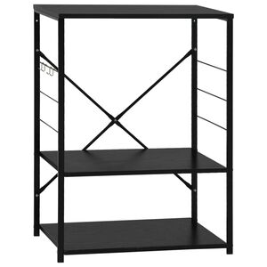 vidaXL Dulap cuptor microunde, negru, 60x39,6x79,5 cm, lemn prelucrat