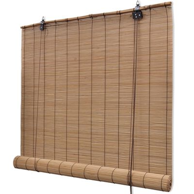 vidaXL Jaluzea tip rulou, maro, 140 x 220 cm, bambus