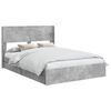 vidaXL Cadru de pat cu depozitare și tăblie Gri Beton 150 x 200 cm