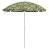 vidaXL Parasol de Plajă Verde 206 x 206 x 212 cm Poliester și metal