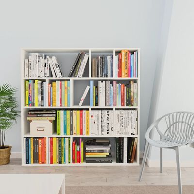 vidaXL Separator cameră/Bibliotecă, alb, 110x24x110 cm, PAL