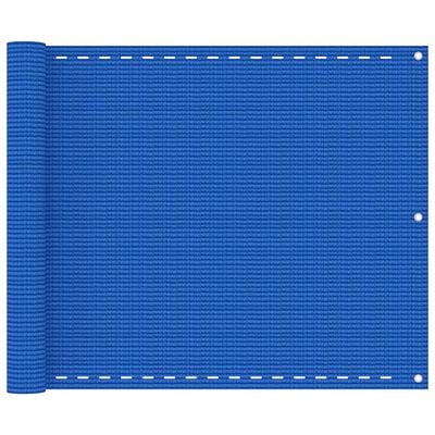 vidaXL Paravan pentru balcon, albastru, 75x600 cm, HDPE