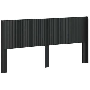 vidaXL Tăblie cap Negru Lemn prelucrat
