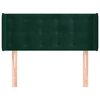 vidaXL Tăblie de pat cu aripioare verde &icirc;nchis 103x16x78/88 cm catifea