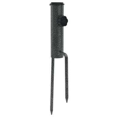 vidaXL Suporturi de umbrelă cu țăruși, 2 buc. 9x35 cm oțel galvanizat
