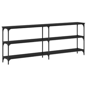vidaXL Masă de consolă Stejar negru 200 x 29 x 75 cm