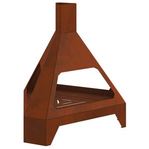 vidaXL Cuptor de foc Maro 50 x 43 x 52 cm Oțel rezistent de intemperii