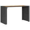 vidaXL Masă bar grădină blat lemn acacia negru 185x80x110 cm poliratan