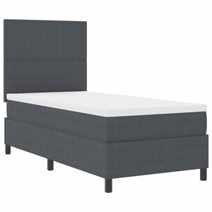 vidaXL Pat cu arc LED cu headboard Gri &icirc;nchis și alb 80 x 200 cm