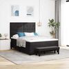 vidaXL Pat cu arcuri cu saltea cu headboard Negru 140 x 200 cm Catifea