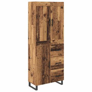 vidaXL Bufet cu sertar Lemn vechi 69,5 x 34 x 180 cm Lemn compozit
