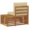 vidaXL Canapea de exterior cu braț final natural 91 x 63 x 73 cm
