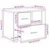 vidaXL Dulap de noapte Lemn vechi 35 x 60 x 50 cm Lemn compozit