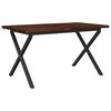vidaXL Masa de dining cu margine vie 140 x 80 x 75 cm Maro &icirc;nchis