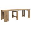 vidaXL Masă de dining 240 x 85 x 75 cm Lemn prelucrat Stejar Artizanal