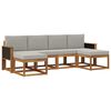vidaXL Set de canapele de exterior 6 buc. Natural și gri deschis