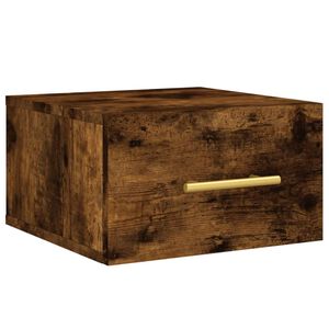 vidaXL Noptieră de perete, stejar afumat, 35x35x20 cm