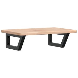 vidaXL Raft pentru lavoar montat pe perete, oțel și lemn masiv stejar