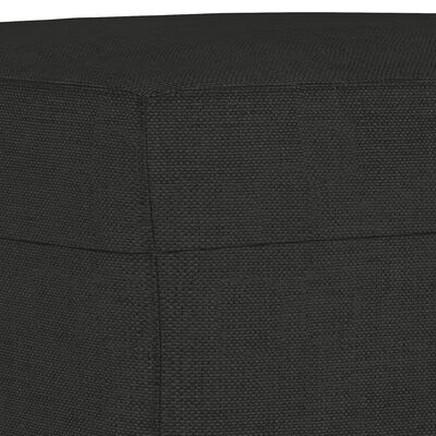 vidaXL Set de canapele cu perne, 3 piese, negru, textil