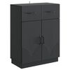 vidaXL Bufet cu sertar Negru 66 x 34,5 x 87 cm Lemn prelucrat