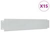 vidaXL Gard de gazon, 15 buc., 100 x 20 cm, oțel galvanizat