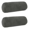 vidaXL Husă pentru pernă 2 pcs HEERLEN Gri &icirc;nchis &Oslash; 15 x 40 cm Catifea