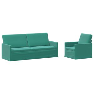 vidaXL Set de canapea 2 pcs Turcoaz Catifea