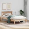 vidaXL Cadru de pat cu headboard Maro 80 x 200 cm Lemn de pin masiv