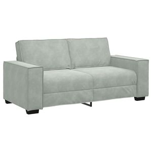vidaXL Canapea cu 2 locuri, gri deschis, 180x78x84 cm, catifea