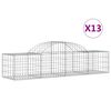 vidaXL Coșuri gabion arcuite 13 buc, 200x50x40/60 cm, fier galvanizat