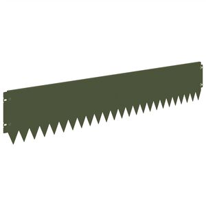 vidaXL Margine pentru gazon 20 pcs 103 x 20 cm Oțel Verde măsliniu