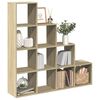 vidaXL Bibliotecă/separator cameră stejar sonoma 131,5x29x131,5cm lemn
