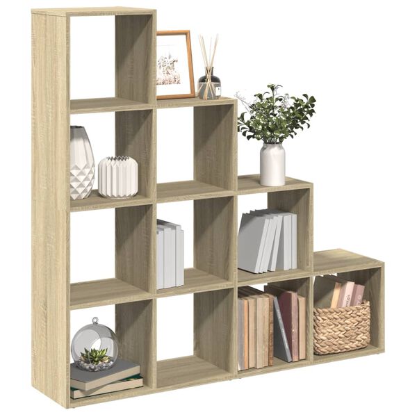 vidaXL Bibliotecă/separator cameră stejar sonoma 131,5x29x131,5cm lemn