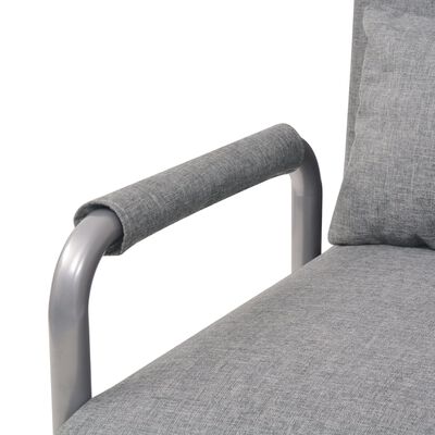 vidaXL Scaun pivotant și canapea extensibilă, gri deschis, textil