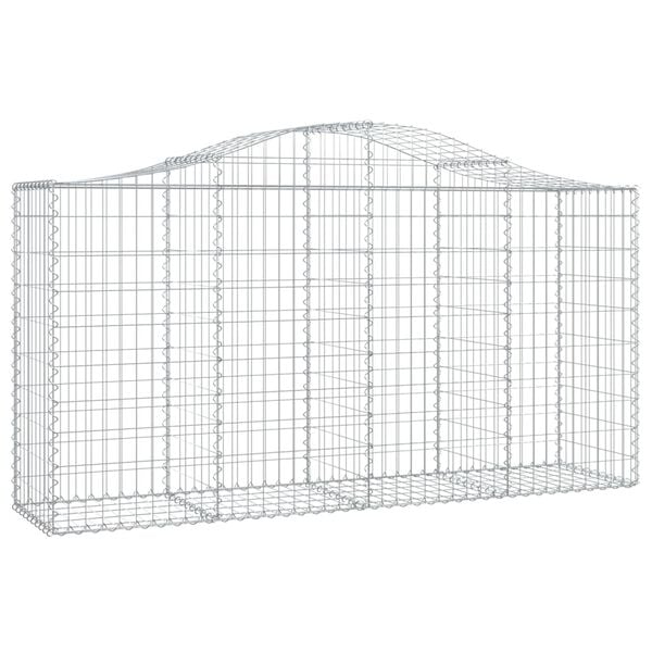 vidaXL Coșuri gabion arcuite 25 buc, 200x50x100/120 cm fier galvanizat