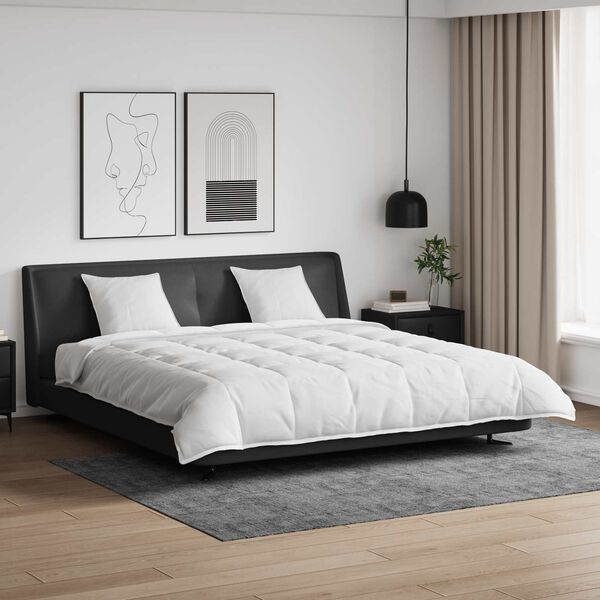 vidaXL Set de Pături cu pernă 3 pcs Alb Pene de rață