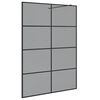 vidaXL Zid de duș walk-in Negru 140 x 195 cm sticlă securizată
